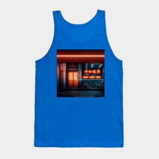 Cyberpunk Tokyo Ramen Shop Tank Top